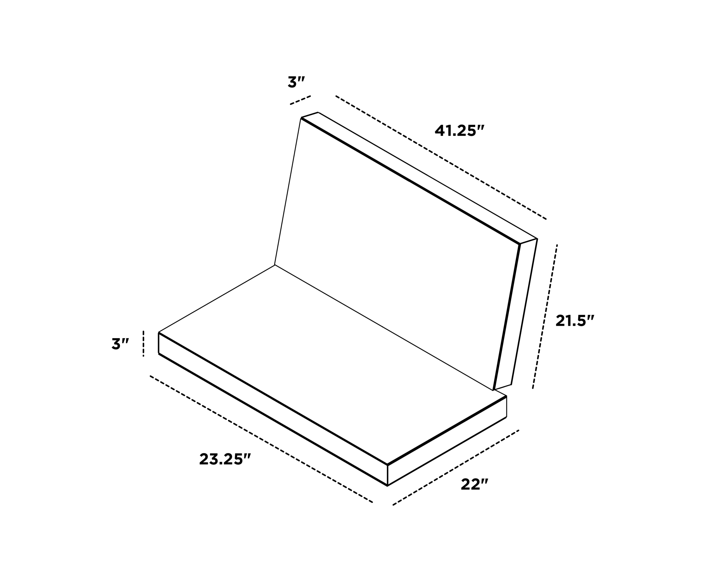 Dimensions for Modern Loveseat Cushion