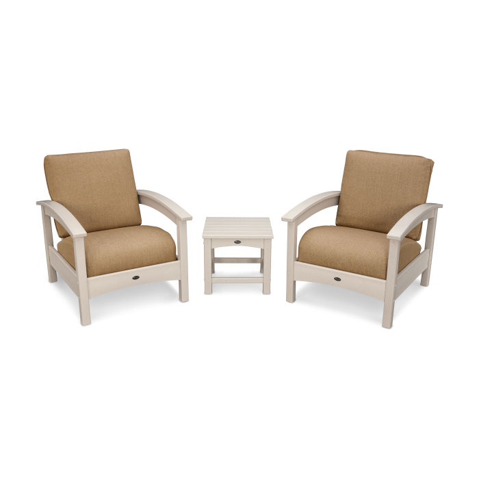 Rockport Club 3 Piece Deep Seating Conversation Set