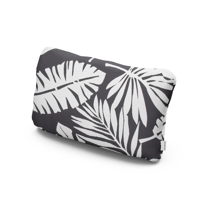 Outdoor Lumbar Pillow in Leaf Carbon
