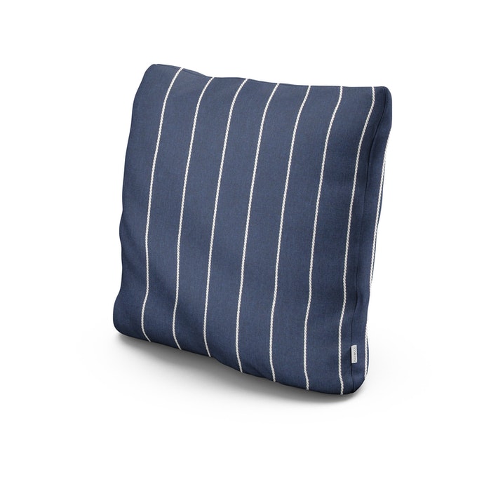 20" Outdoor Throw Pillow in Pencil Navy