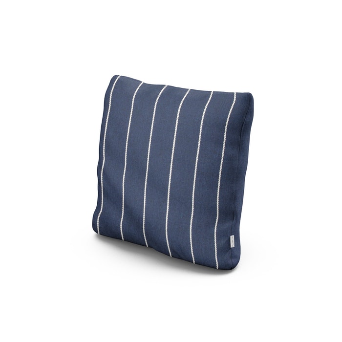 18" Outdoor Throw Pillow in Pencil Navy