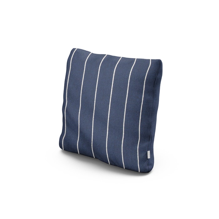 POLYWOOD 18" Outdoor Throw Pillow in Pencil Navy