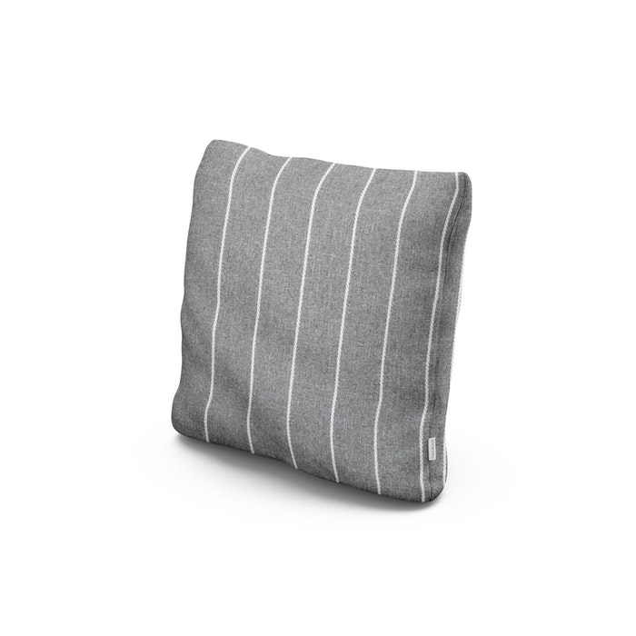 18" Outdoor Throw Pillow in Pencil Pewter