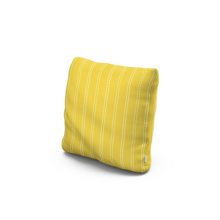 POLYWOOD 16" Outdoor Throw Pillow in Stitch Canary