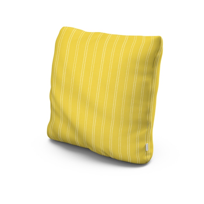 POLYWOOD 20" Outdoor Throw Pillow in Stitch Canary