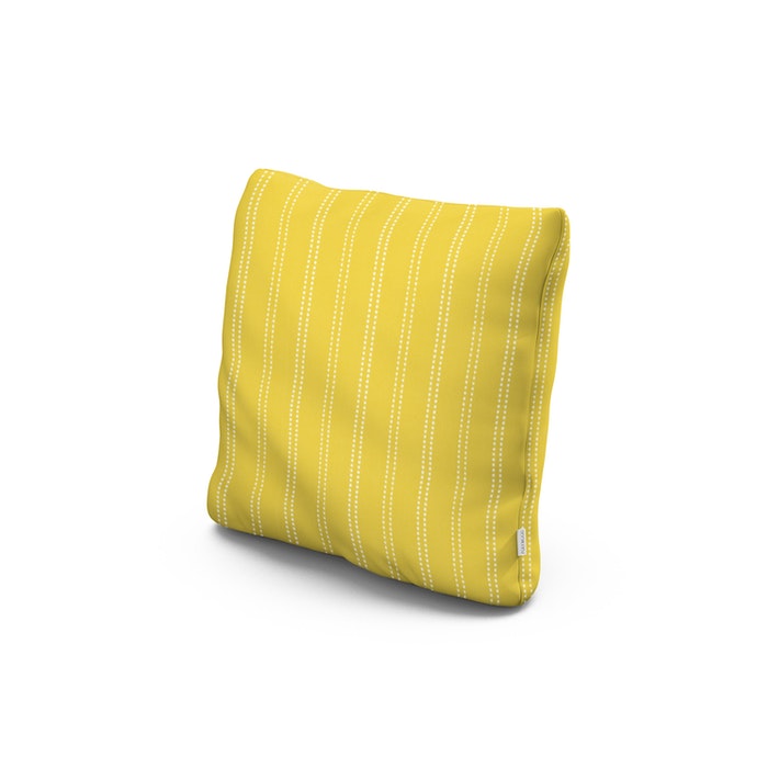 18" Outdoor Throw Pillow in Stitch Canary