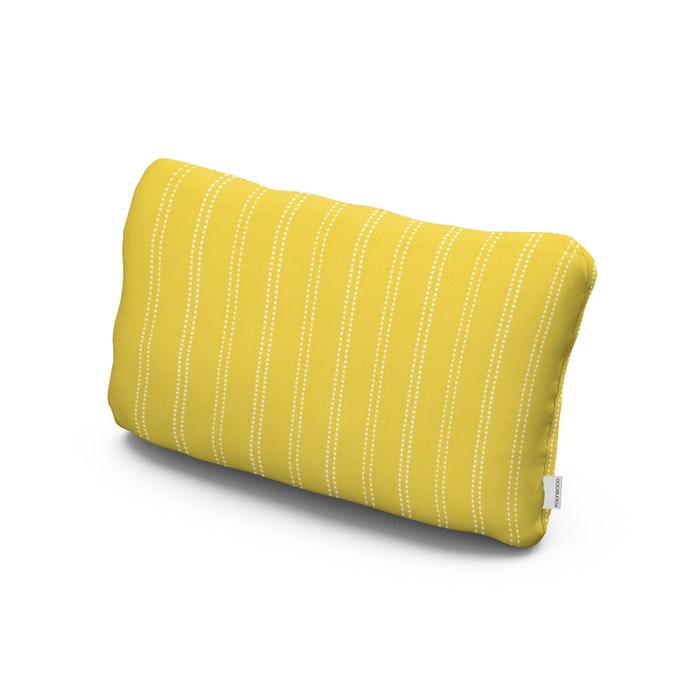 POLYWOOD Outdoor Lumbar Pillow in Stitch Canary
