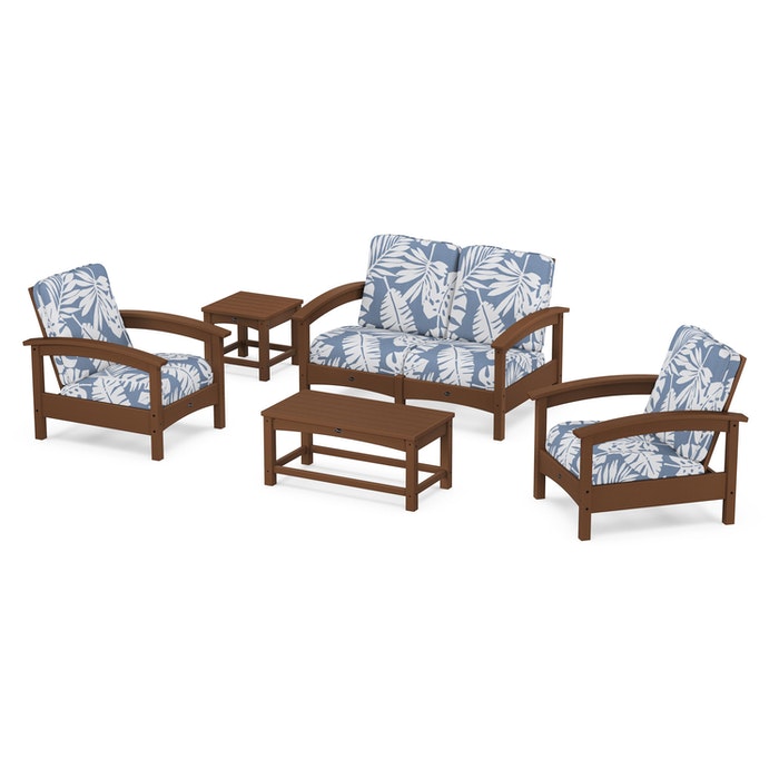 Trex Outdoor Furniture Rockport Club 6 Piece Deep Seating Conversation Set
