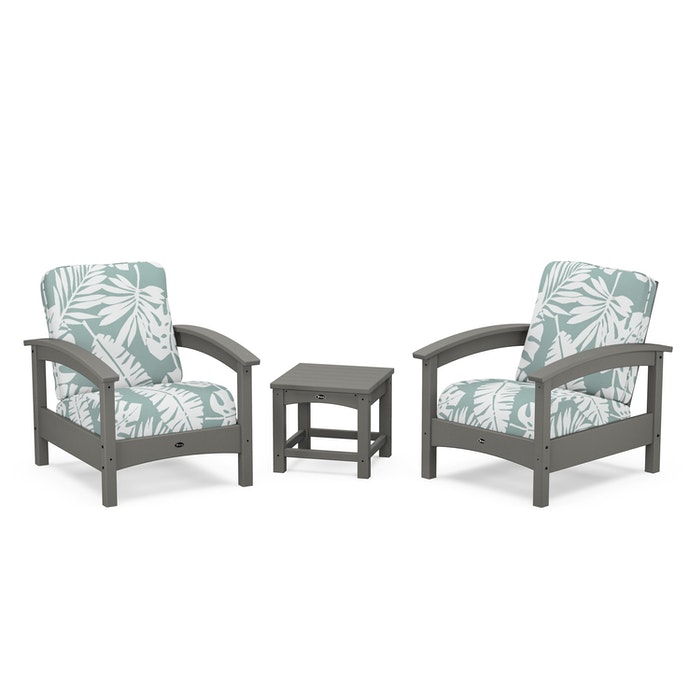 Trex Outdoor Furniture Rockport Club 3 Piece Deep Seating Conversation Set