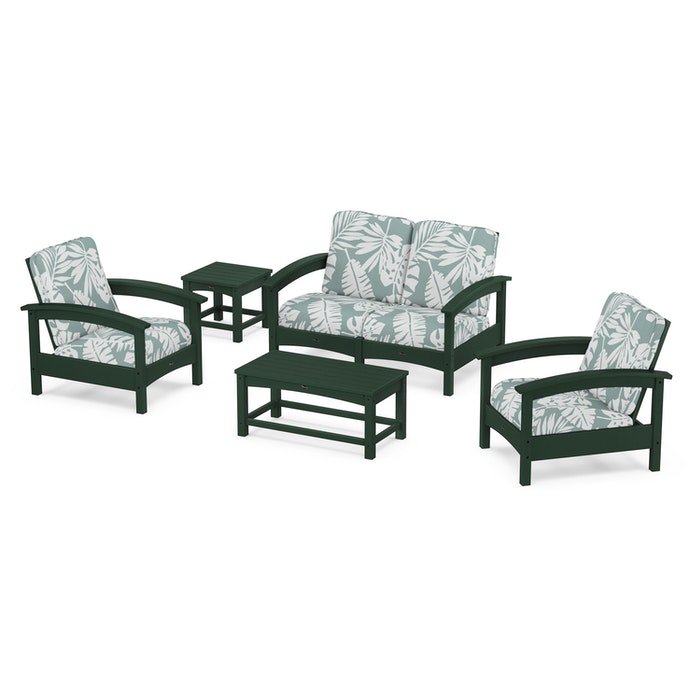 Trex Outdoor Furniture Rockport Club 6 Piece Deep Seating Conversation Set