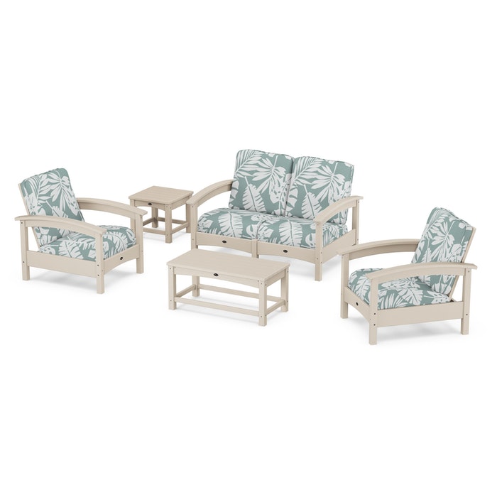 Trex Outdoor Furniture Rockport Club 6 Piece Deep Seating Conversation Set