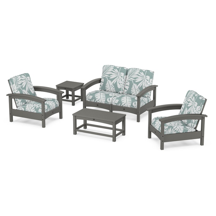 Trex Outdoor Furniture Rockport Club 6 Piece Deep Seating Conversation Set
