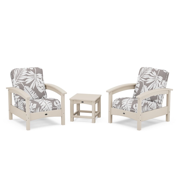 Trex Outdoor Furniture Rockport Club 3 Piece Deep Seating Conversation Set