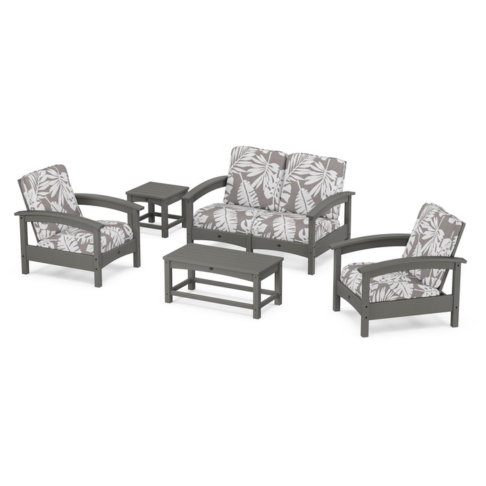 Trex Outdoor Furniture Rockport Club 6 Piece Deep Seating Conversation Set
