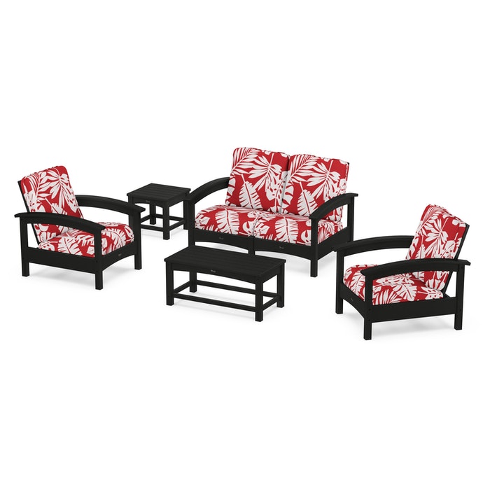 Trex Outdoor Furniture Rockport Club 6 Piece Deep Seating Conversation Set