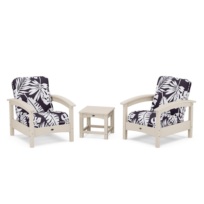 Trex Outdoor Furniture Rockport Club 3 Piece Deep Seating Conversation Set