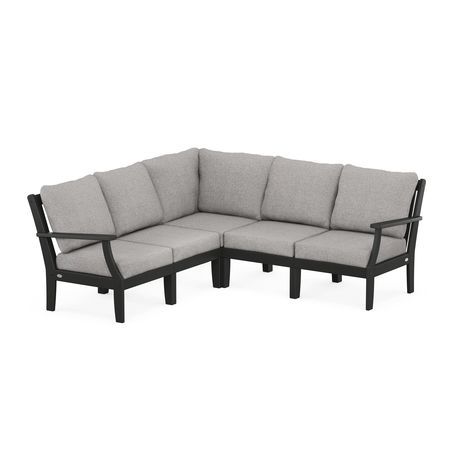 Braxton Modular 5-Piece Deep Seating Set in Black / Grey Mist