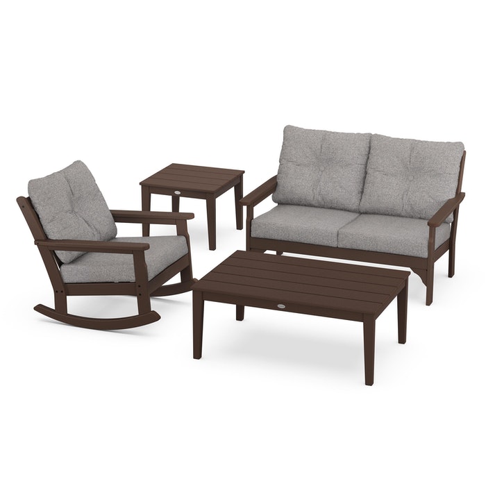 POLYWOOD Vineyard 4-Piece Deep Seating Rocking Chair Set