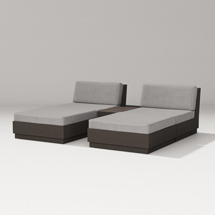 POLYWOOD Elevate Double Chaise Set