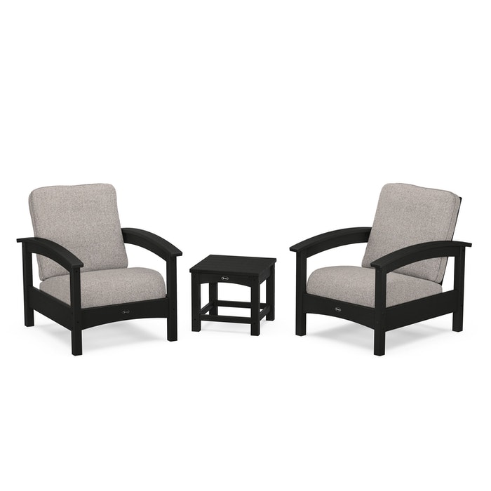 Trex Outdoor Furniture Rockport Club 3 Piece Deep Seating Conversation Set