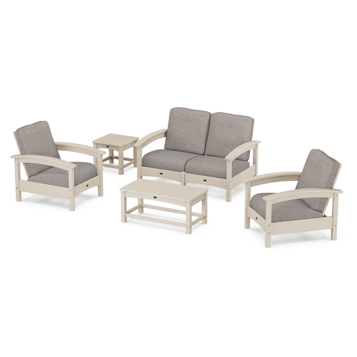 Trex Outdoor Furniture Rockport Club 6 Piece Deep Seating Conversation Set