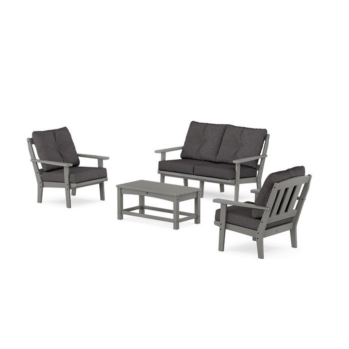 POLYWOOD Cape Cod 4-Piece Deep Seating Set with Loveseat