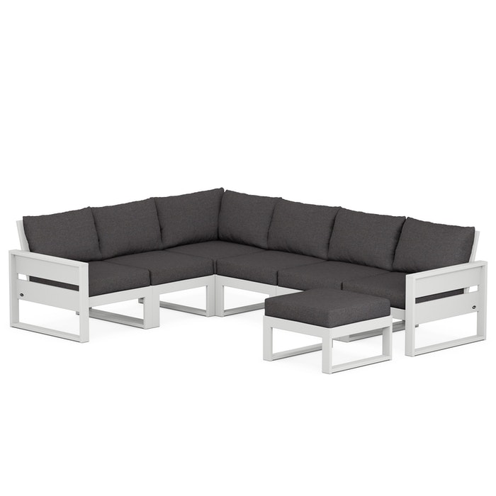 POLYWOOD Eastport 6-Piece Sectional with Ottoman