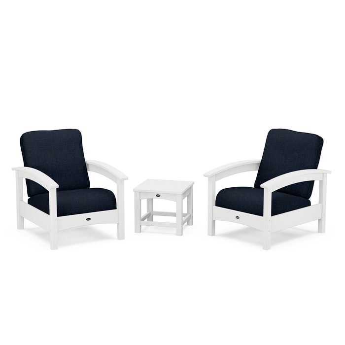 Trex Outdoor Furniture Rockport Club 3 Piece Deep Seating Conversation Set