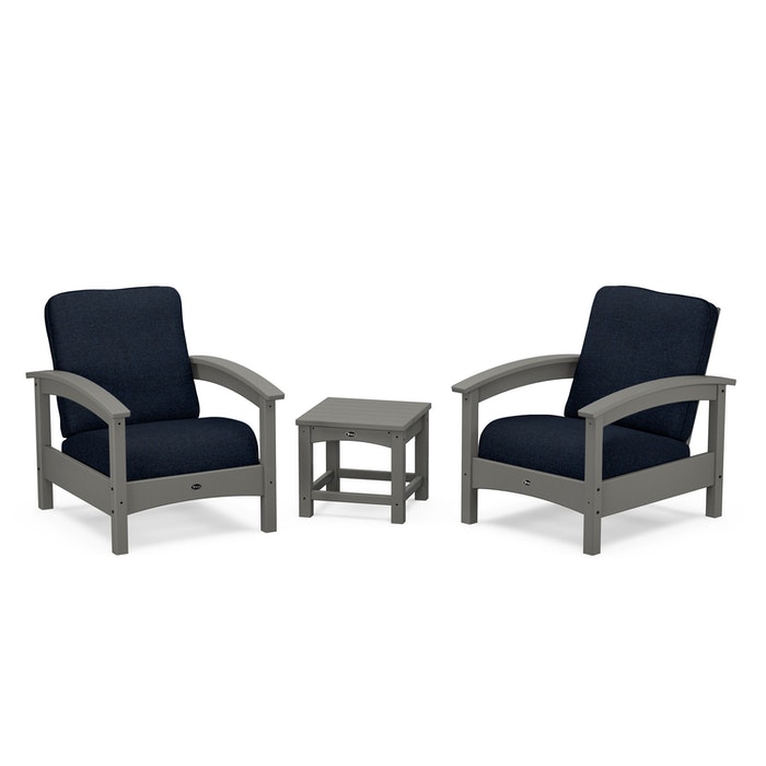 Trex Outdoor Furniture Rockport Club 3 Piece Deep Seating Conversation Set