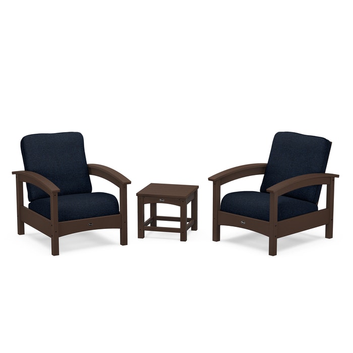 Trex Outdoor Furniture Rockport Club 3 Piece Deep Seating Conversation Set