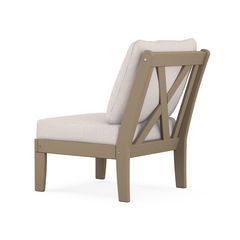 Braxton Modular Armless Chair in Vintage Finish - Back Image