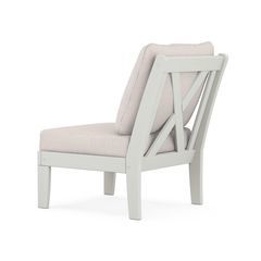 Braxton Modular Armless Chair in Vintage Finish - Back Image