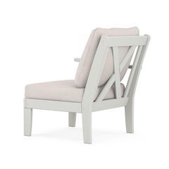 Braxton Modular Left Arm Chair in Vintage Finish - Back Image