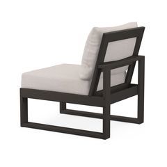 Modular Armless Chair in Vintage Finish - Back Image