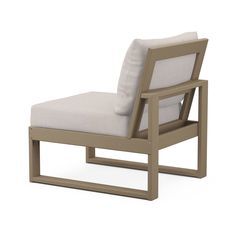 Modular Armless Chair in Vintage Finish - Back Image
