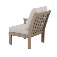 Vineyard Modular Left Arm Chair in Vintage Finish - Back Image