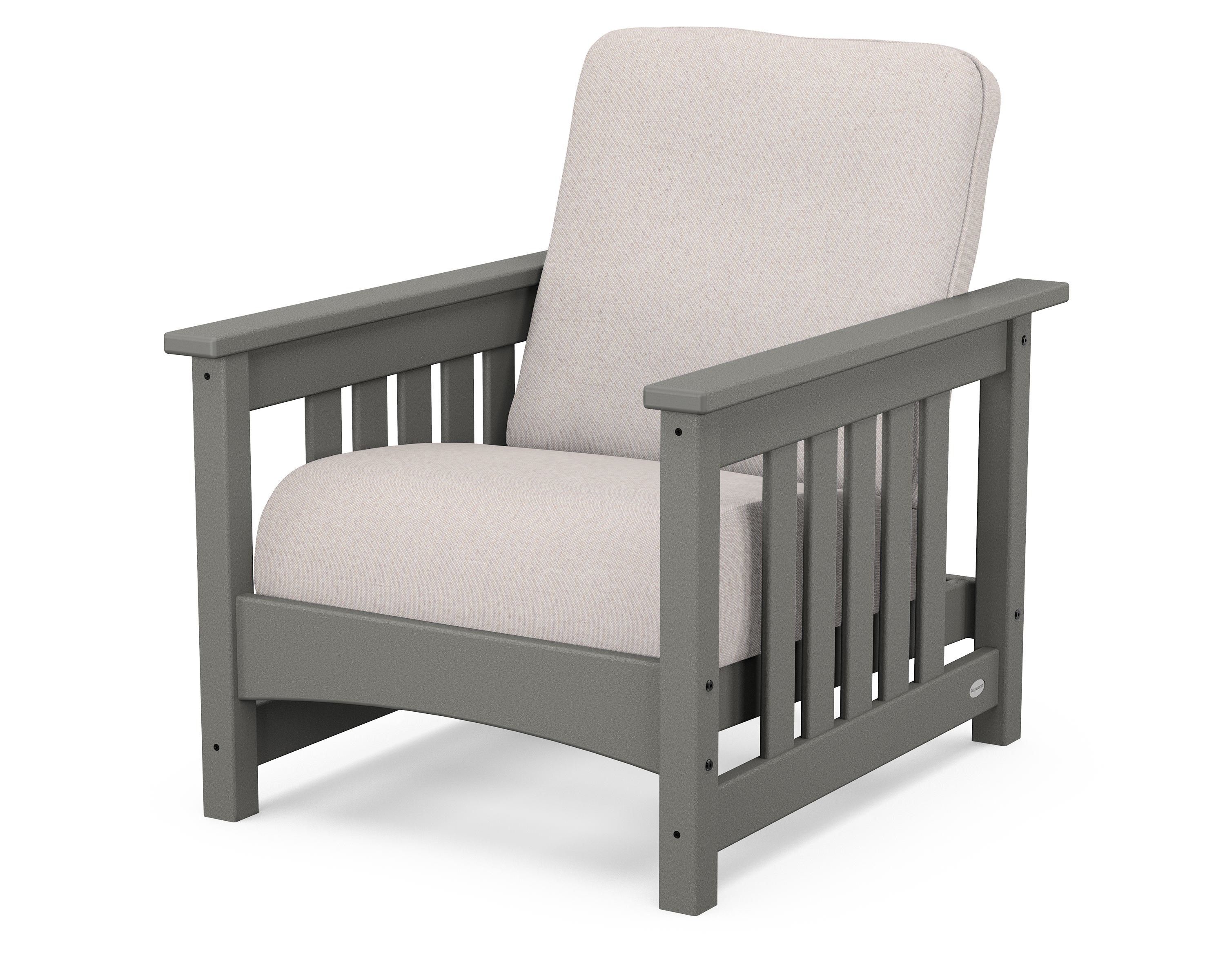 Mission chair best sale with ottoman