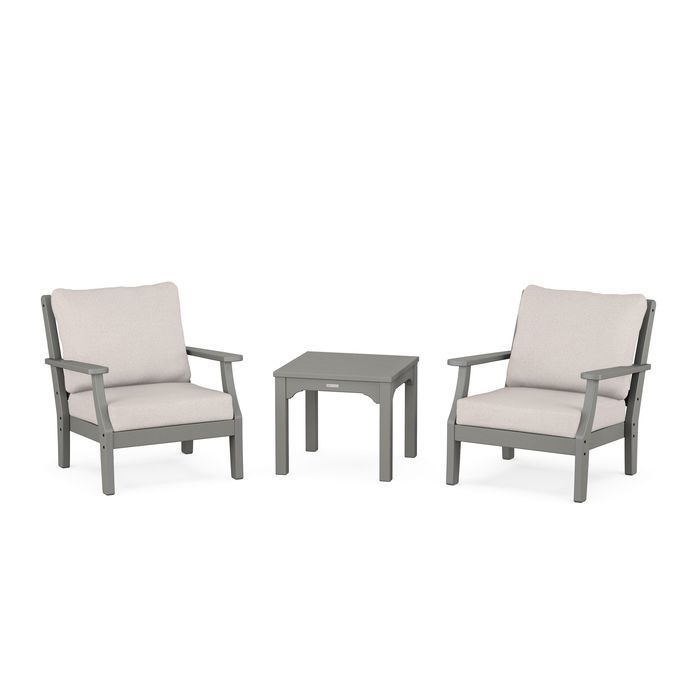 POLYWOOD Chinoiserie 3-Piece Deep Seating Set