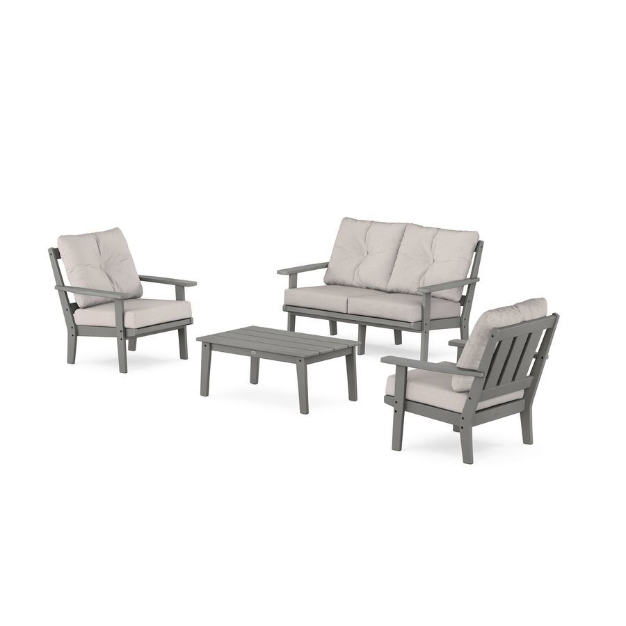 POLYWOOD Oxford 4-Piece Deep Seating Set with Loveseat