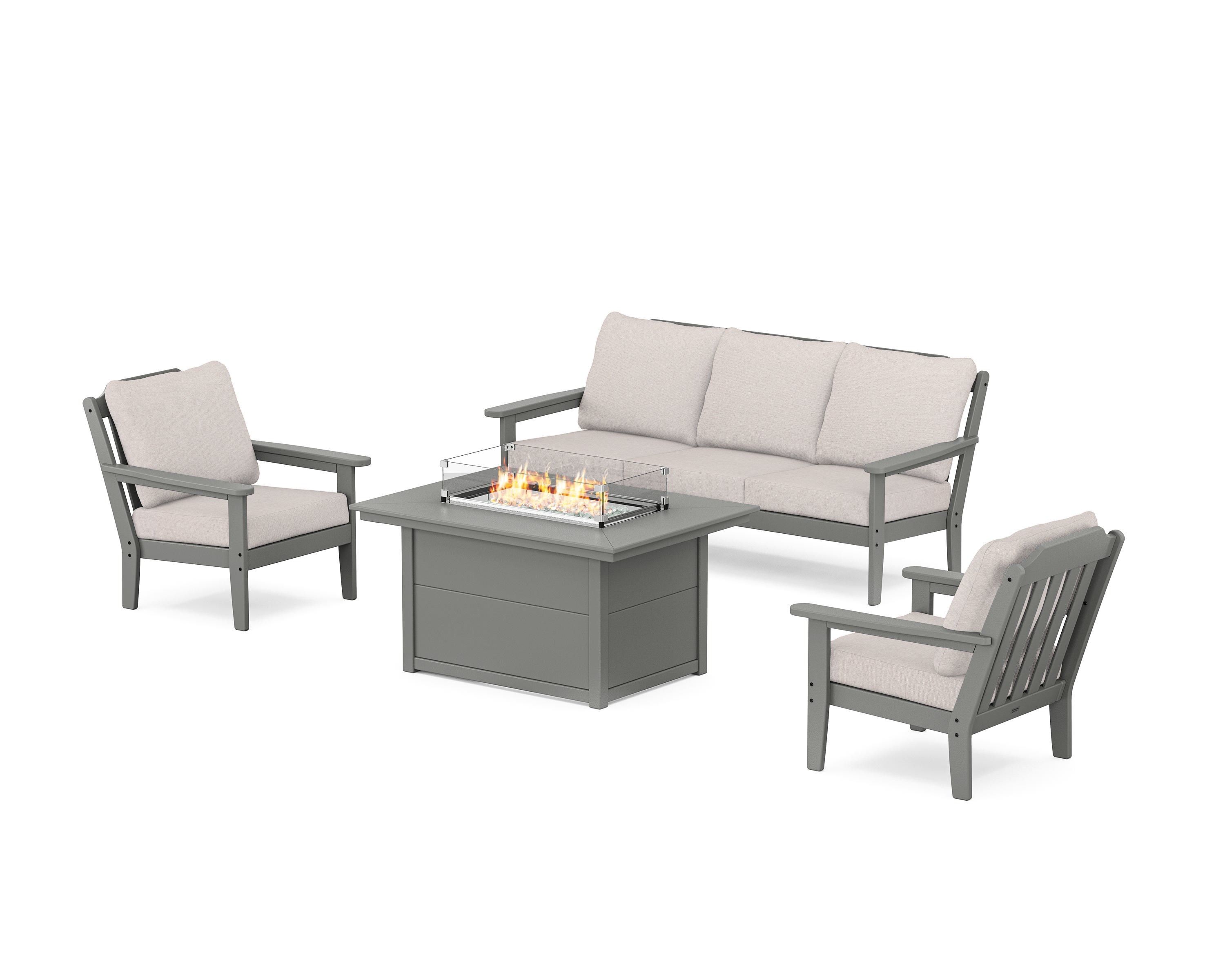 Polywood fire pit online table set