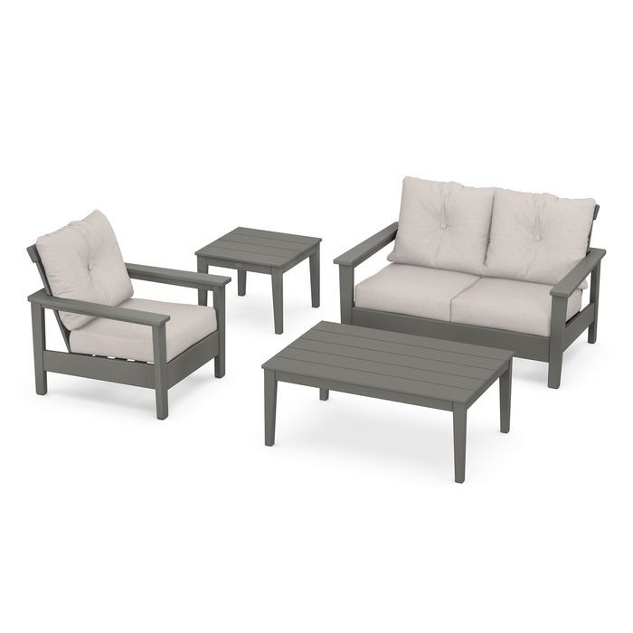 POLYWOOD Prescott 4-Piece Deep Seating Set