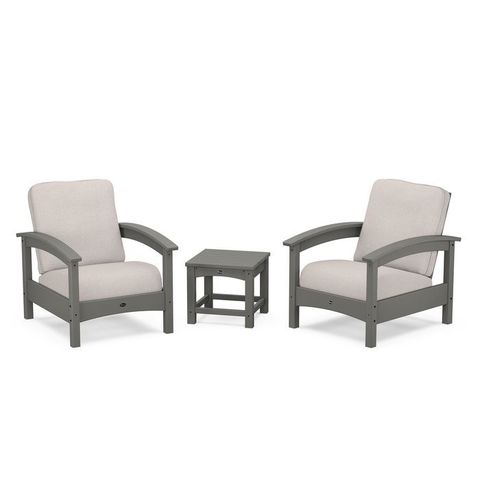 Trex Outdoor Furniture Rockport Club 3 Piece Deep Seating Conversation Set