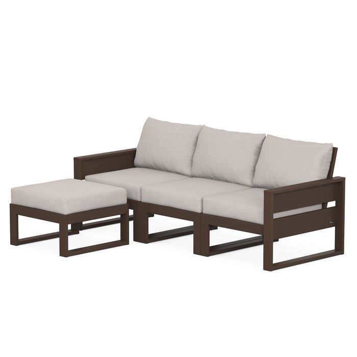 POLYWOOD Eastport 4-Piece Sectional with Ottoman
