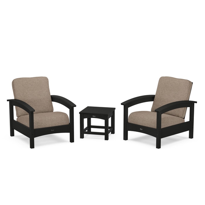 Trex Outdoor Furniture Rockport Club 3 Piece Deep Seating Conversation Set