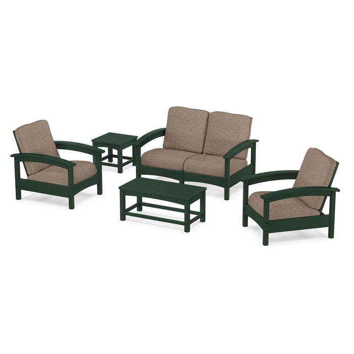 Trex Outdoor Furniture Rockport Club 6 Piece Deep Seating Conversation Set