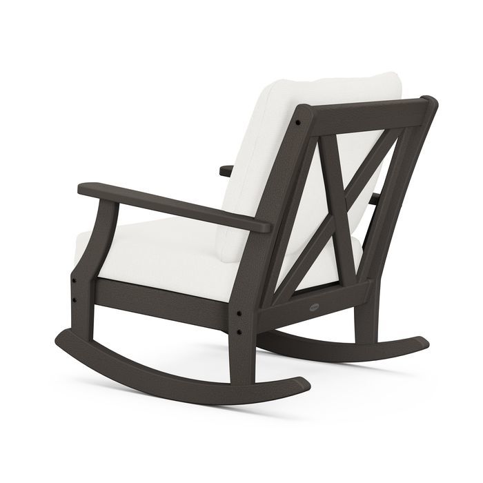 POLYWOOD Braxton Deep Seating Rocking Chair in Vintage Finish