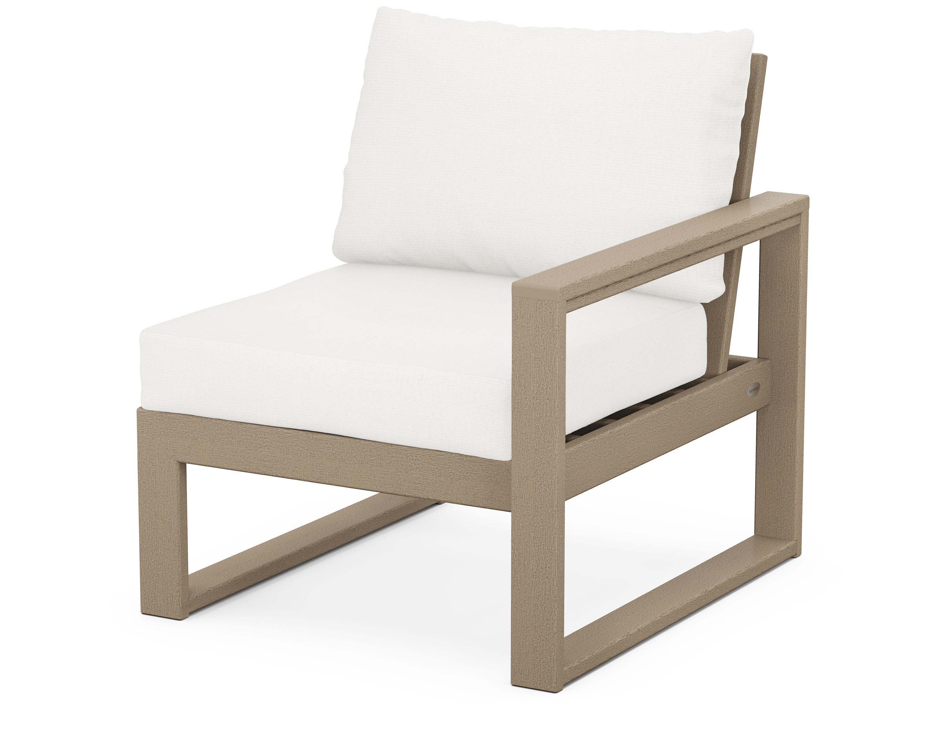 POLYWOOD EDGE Modular Right Arm Chair in Vintage Finish
