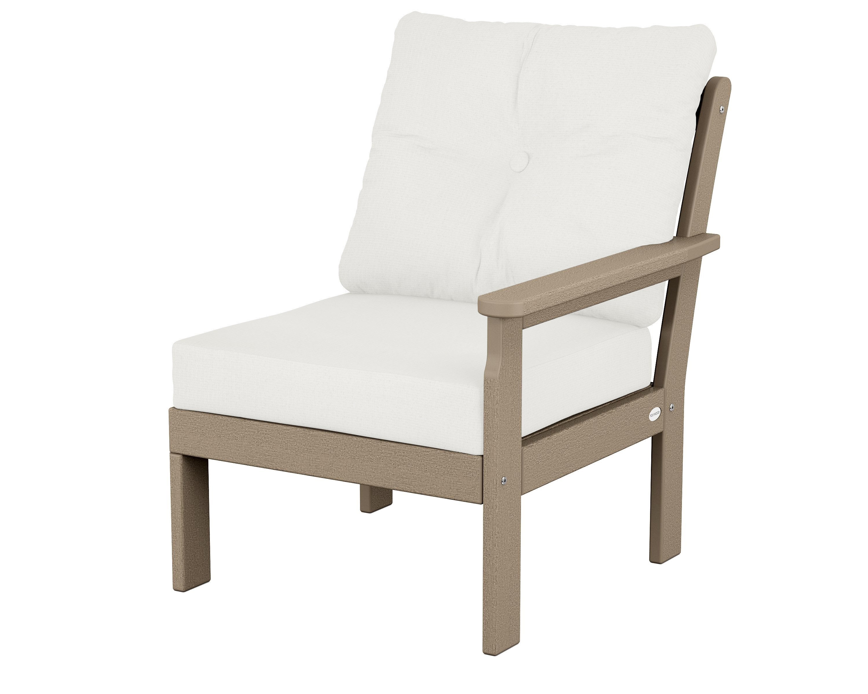 POLYWOOD Vineyard Modular Right Arm Chair in Vintage Finish