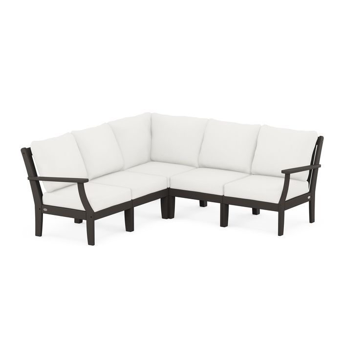 POLYWOOD Braxton Modular 5-Piece Deep Seating Set in Vintage Finish