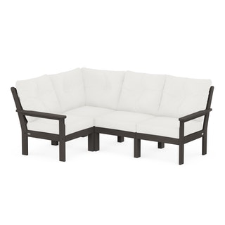 POLYWOOD Vineyard 4-Piece Sectional in Vintage Finish
